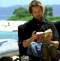 Reading on the beach