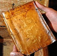 Book bound in human skin