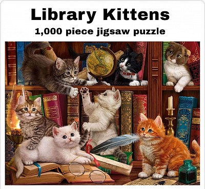 Library Kittens 1000 piece puzzle