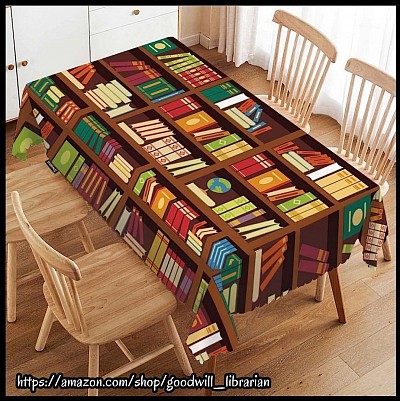 Book shelf tablecloth