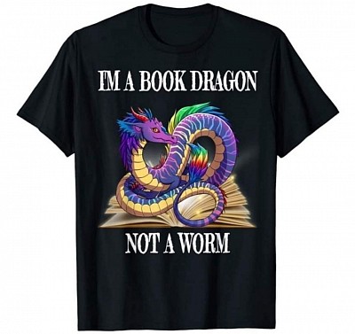 Book dragon shirt