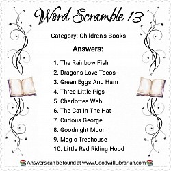 Word Scramble 13 - Answers