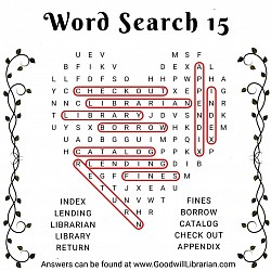 Word Search 15 - Answers