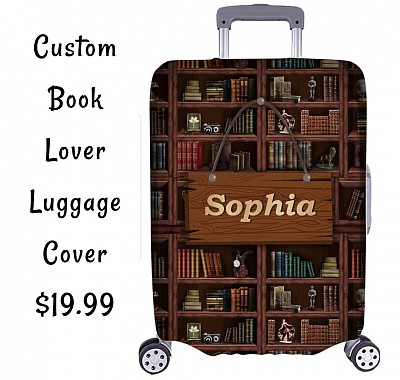 Book Lover Luggage Cover