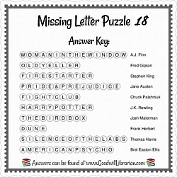 Missing letters Puzzle 18