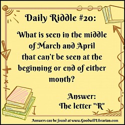 Daily Riddle 20 Answers