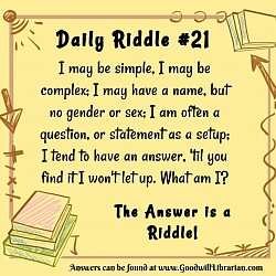 Daily Riddle 21 answers